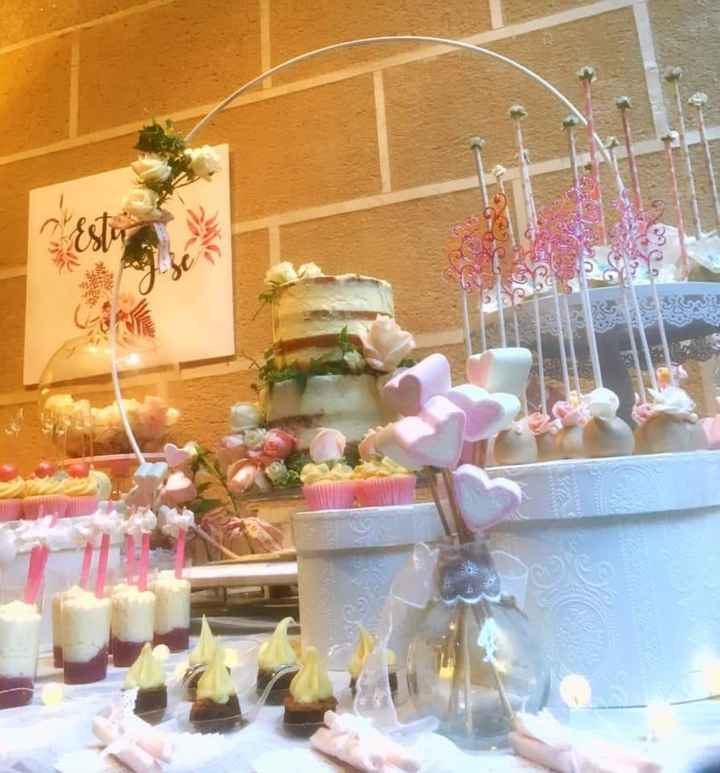Os atrevéis a poner Mesas para tartas,dulces,cup cakes...rosas - 3
