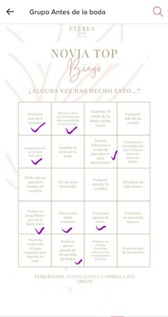 Bingo de novia, ¡a ver quién me supera! - 1
