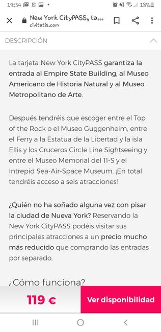 Tarjeta turística Nueva York 1