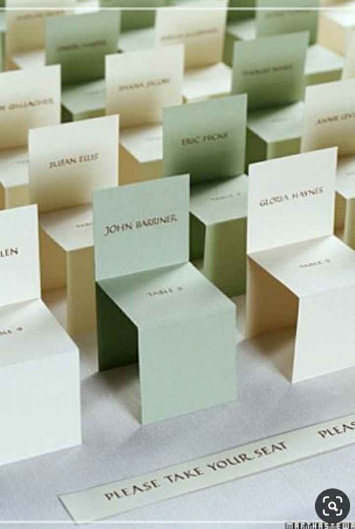 Inspiración: seating plan con papel - 3
