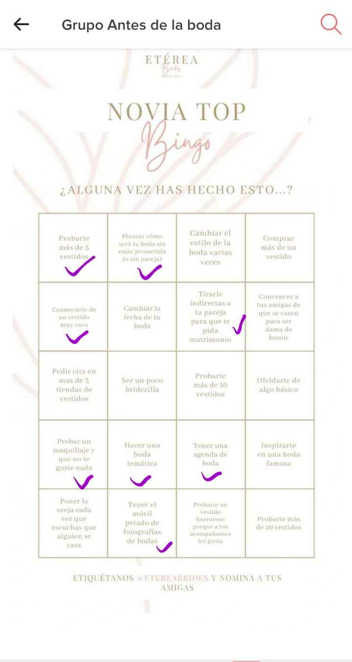 Bingo de novia, ¡a ver quién me supera! - 1