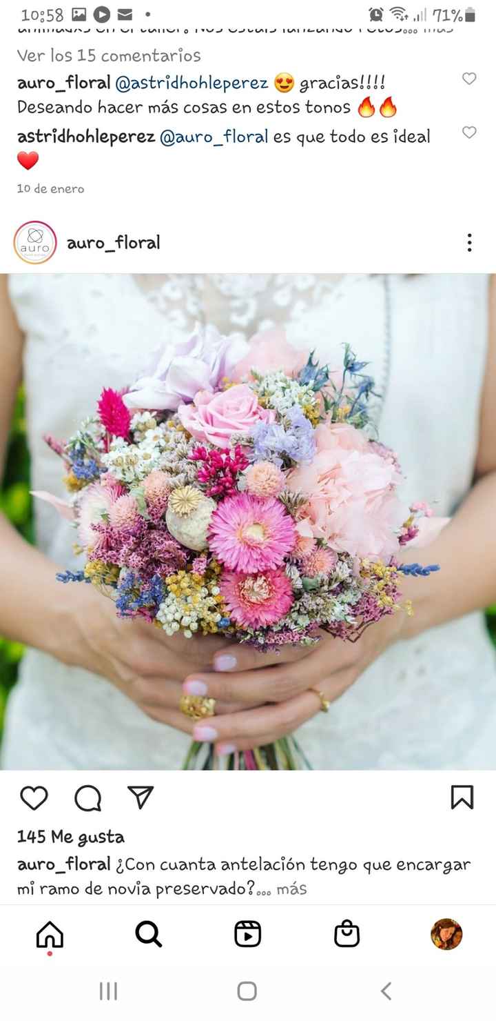 Ocho modelos de ramos de novia de flores preservadas - Flores en el Columpio