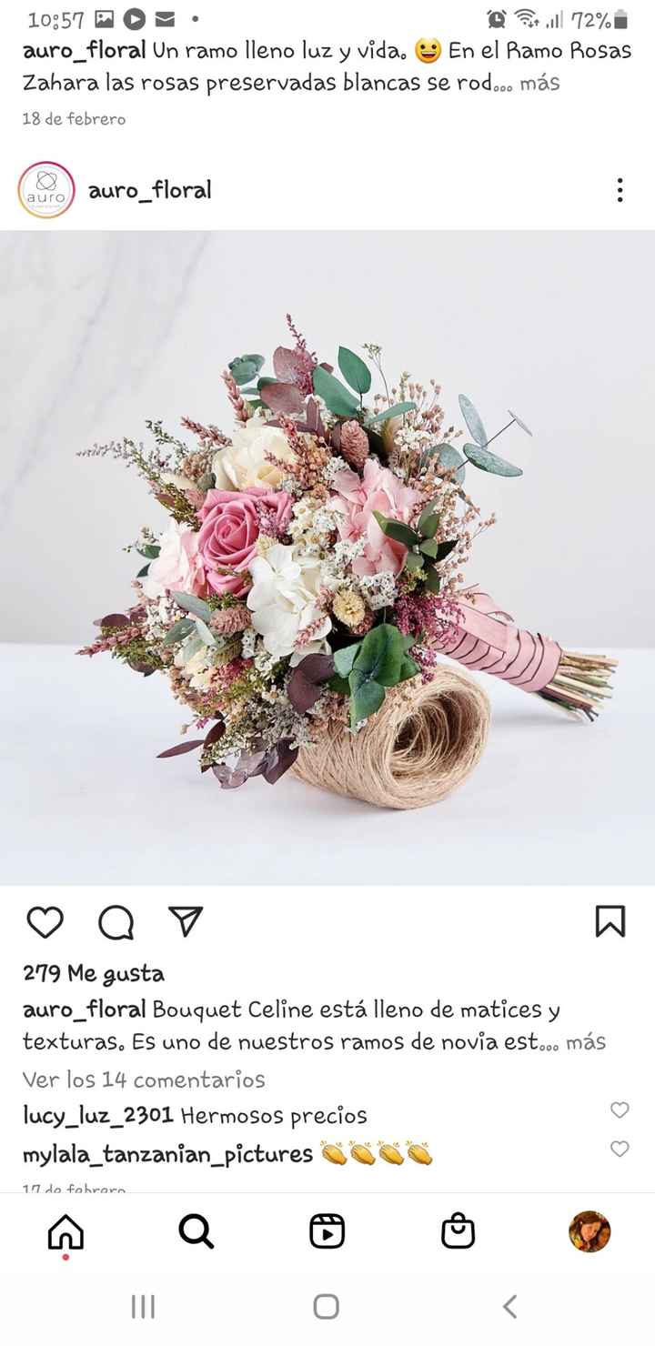 Ocho modelos de ramos de novia de flores preservadas - Flores en el Columpio