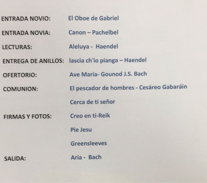 Canciones de misa. - 1