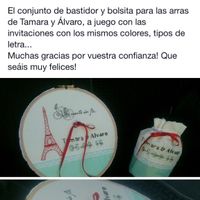 Bastidor bordado porta alianzas - 1