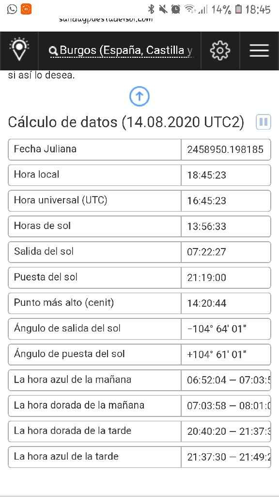 Cambio de monotema! Horas del atardecer para cuadrar el timing - 1