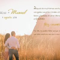 Parte delantera de nuestra invitación