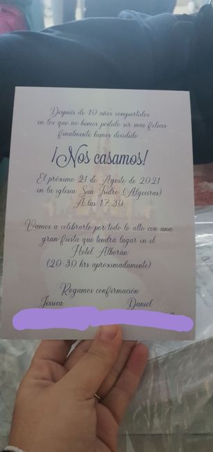 Nos llegaron nuestras invitaciones 😁😁 - 1