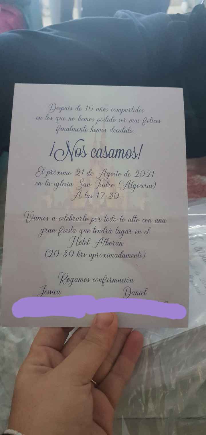 Nos llegaron nuestras invitaciones 😁😁 1
