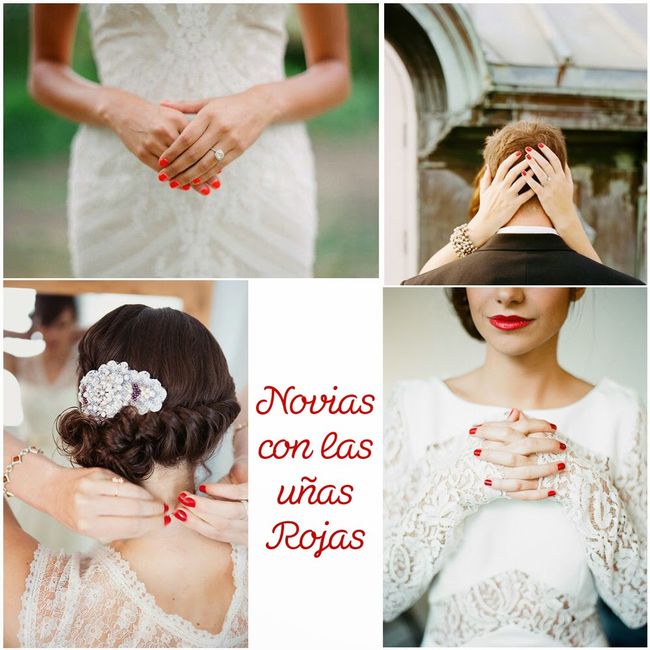 Uñas rojas para novia - 2