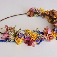 Corona trasera flores
