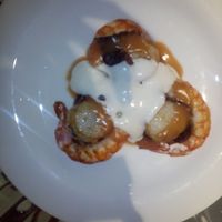 Vieiras con lamgostinos