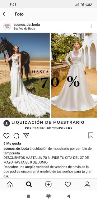 Liquidación vestidos Sueños de boda - 1