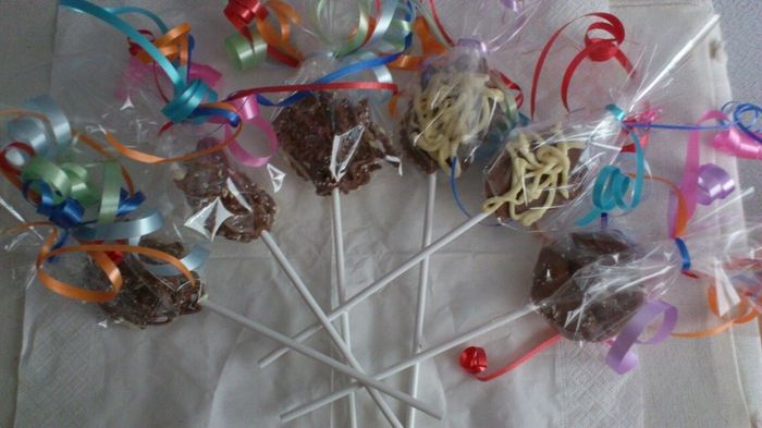 piruletas de chocolate