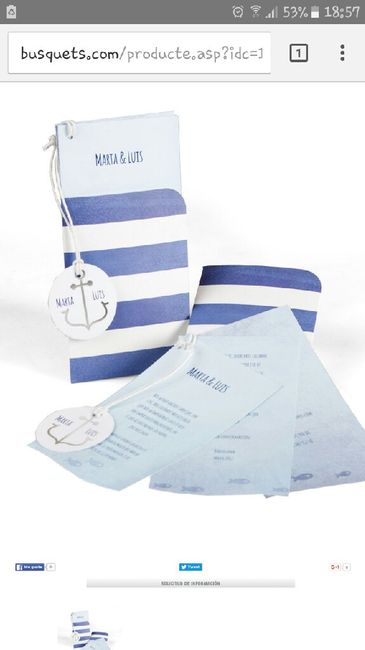 Invitaciones estilo marineras - 1
