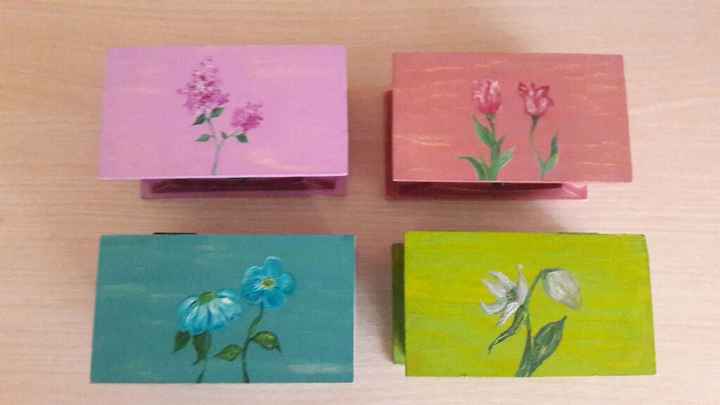Cajas de maderas pintadas - 3