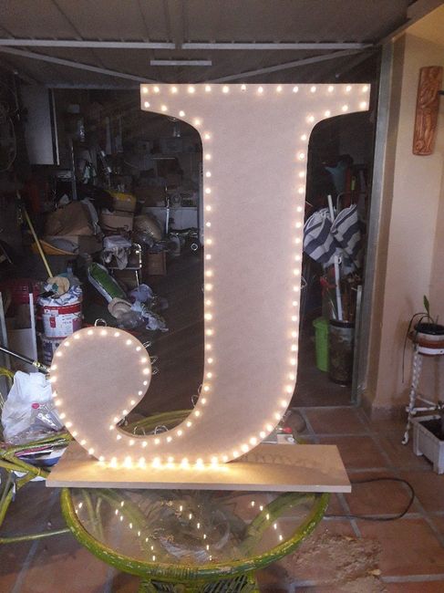 Mis letras gigantes con luces terminadas - 5