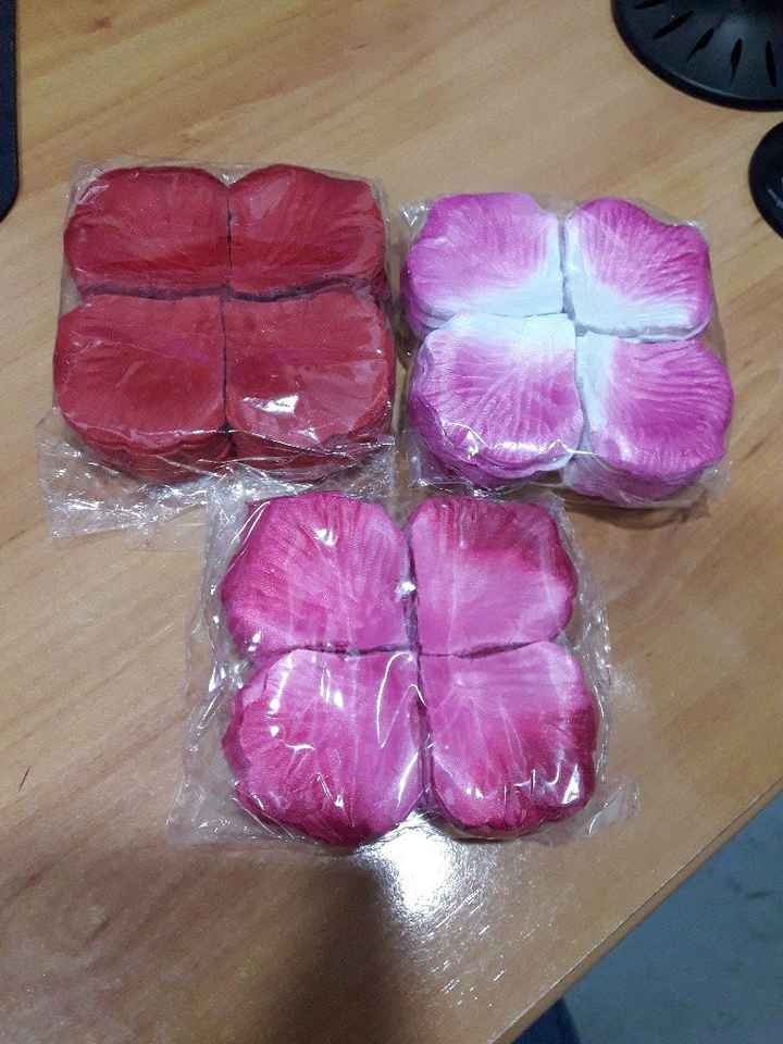  Pétalos rosa de tela - 1
