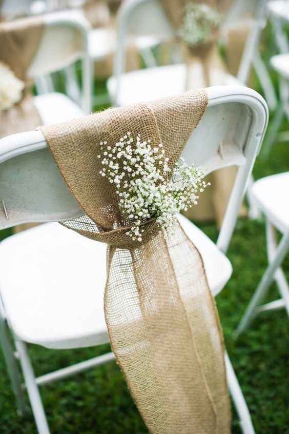 Detalle que quiero poner en la silla de los novios