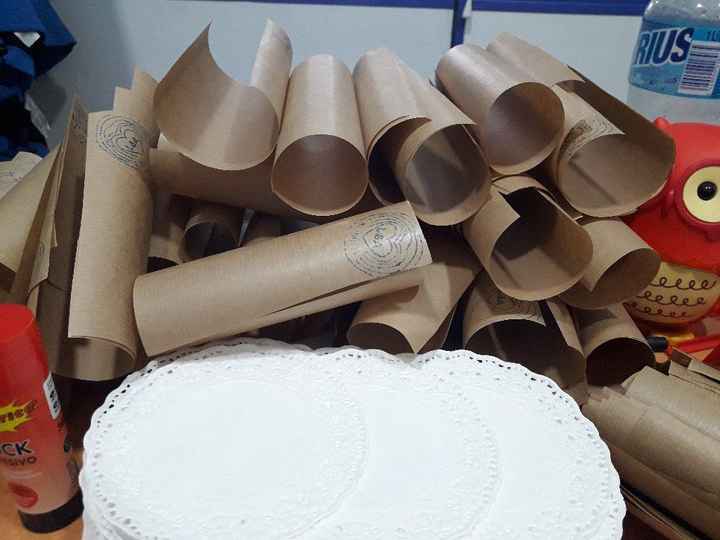 Conos con pétalos por fin terminados - 5