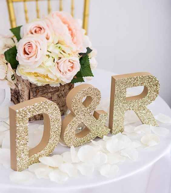 Cómo decorar las iniciales de boda - 8