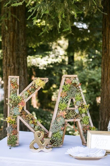 Cómo decorar las iniciales de boda - 7