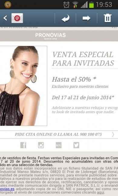 Venta especial pronovias invitadas - 1