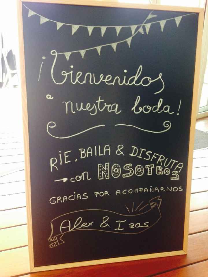 Pizarra bienvenida boda - 2