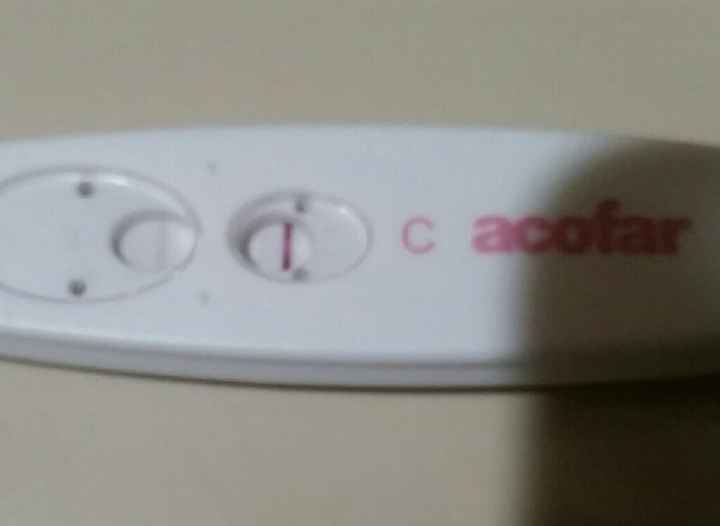 Segunda raya del test de embarazo muy clarita - 1