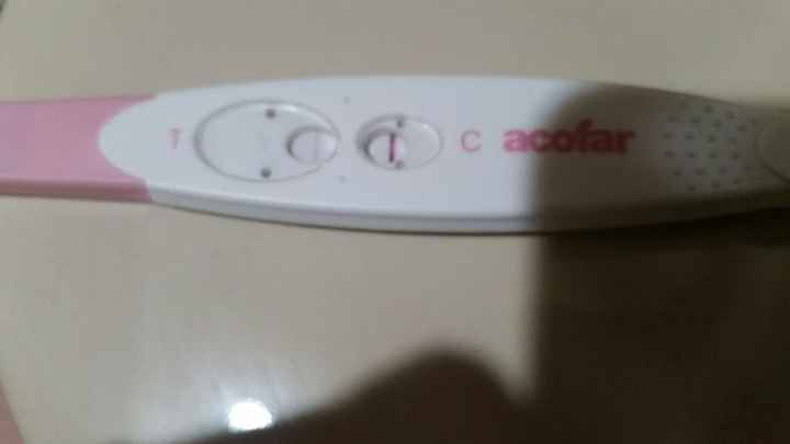 Segunda raya del test de embarazo muy clarita - 2
