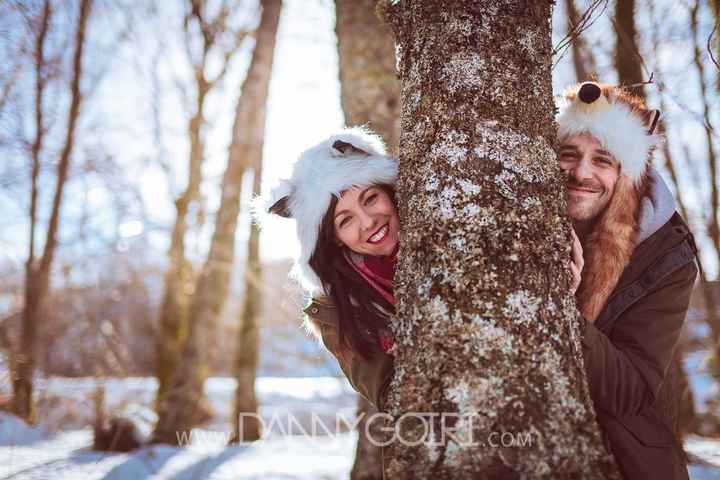 en la nieve