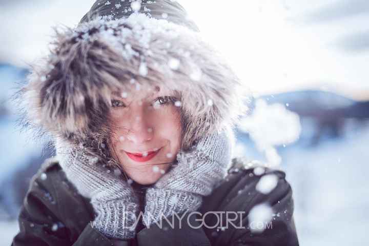 en la nieve
