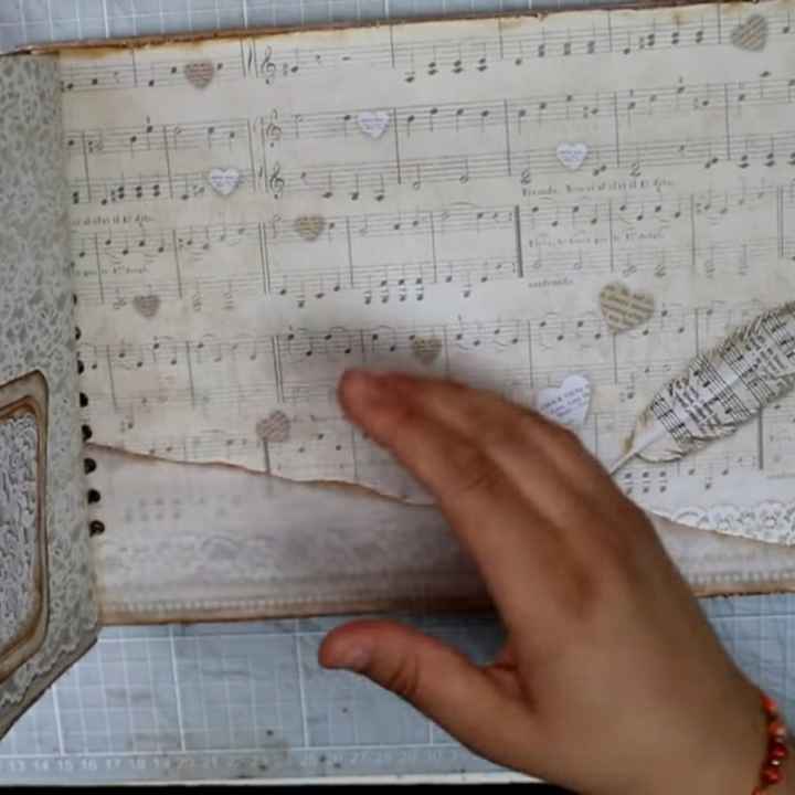 Libro de firmas hecho a mano vintage - 3