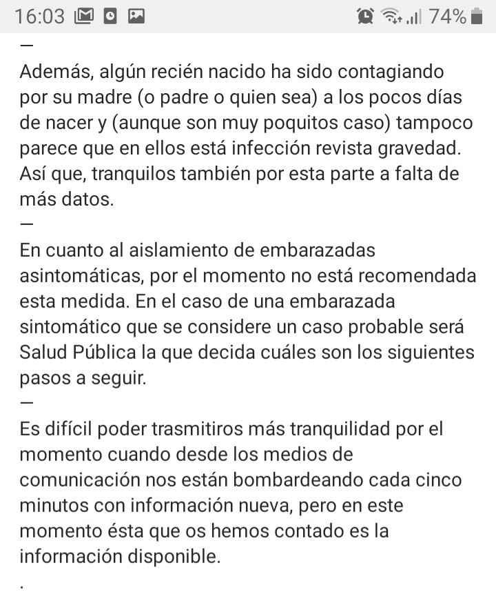 Embarazadas... Habeis tomado alguna medida especial frente al coronavirus? - 2