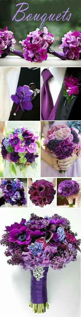 Ramos de novia purpura