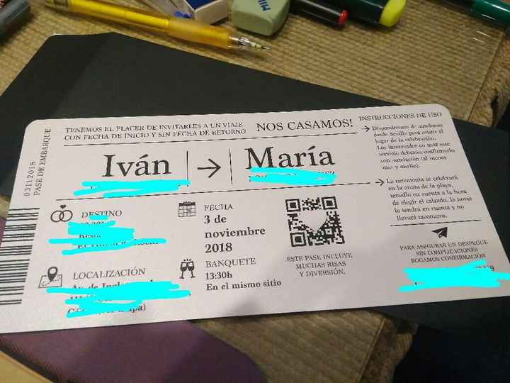 Me gustaría invitaciones viajeras para mi boda! - 1