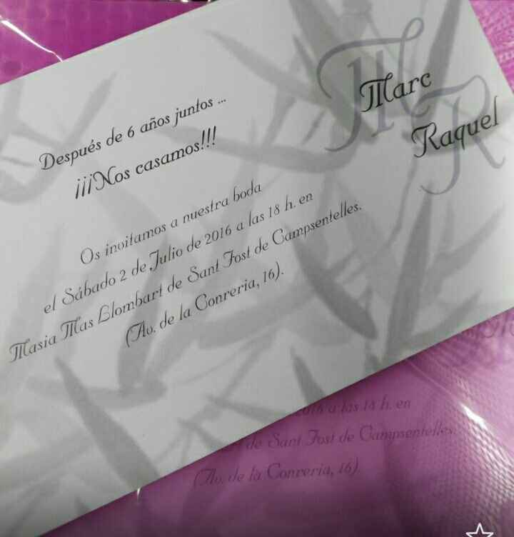 Ya tenemos las invitaciones !!!! - 1