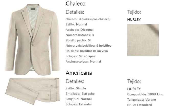 Trajes de novio de lino - outlet - 1