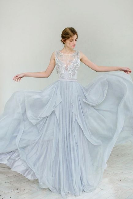 Vestido de novia azul 