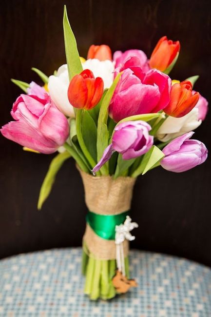 Ramo de novia con tulipanes