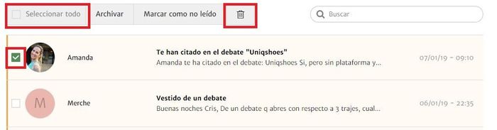 Borrar mensajes 1