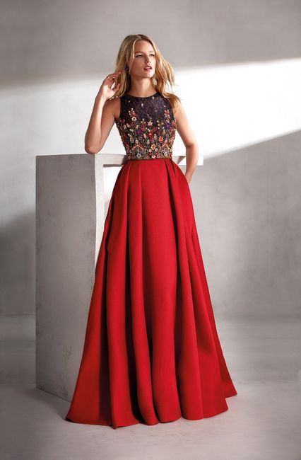 Vestido de novia en rojo