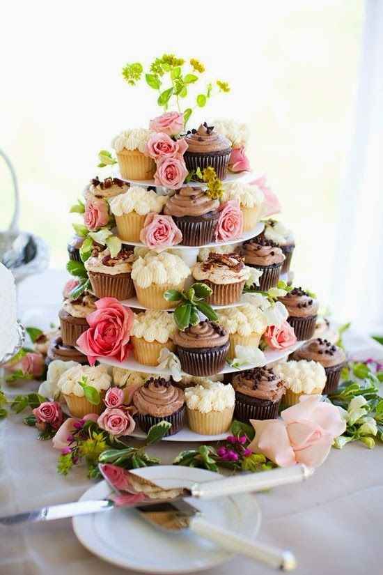 Tarta cupcakes boda