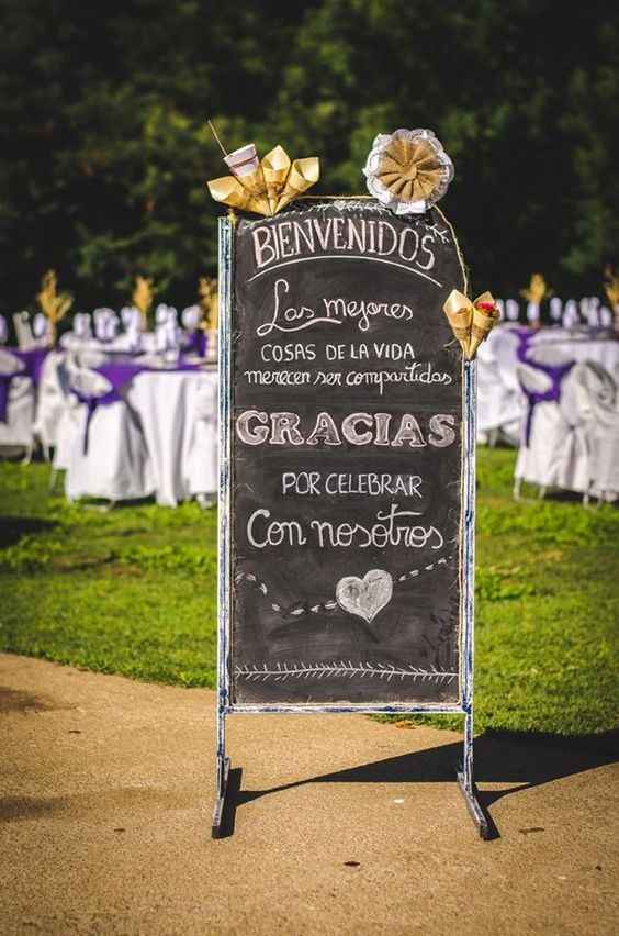 Cartel bienvenida boda