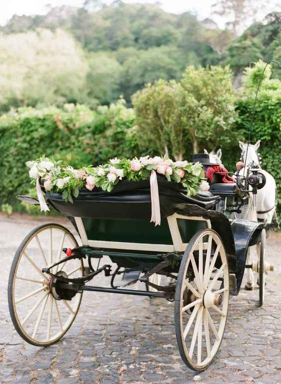 Carro de caballos boda