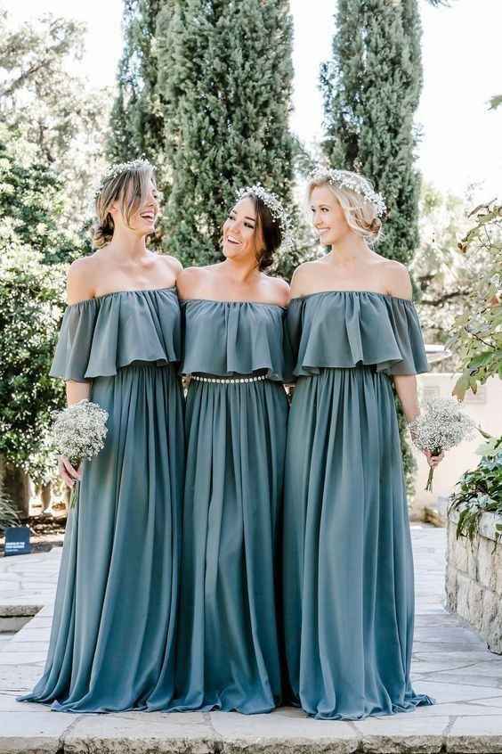 Vestidos damas de honor azul