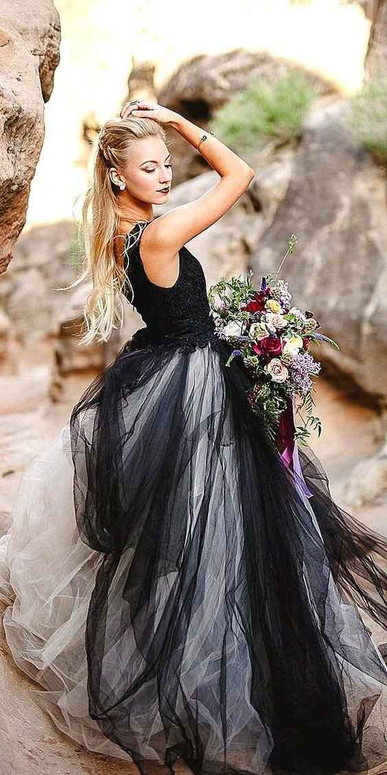 Vestido de novia negro