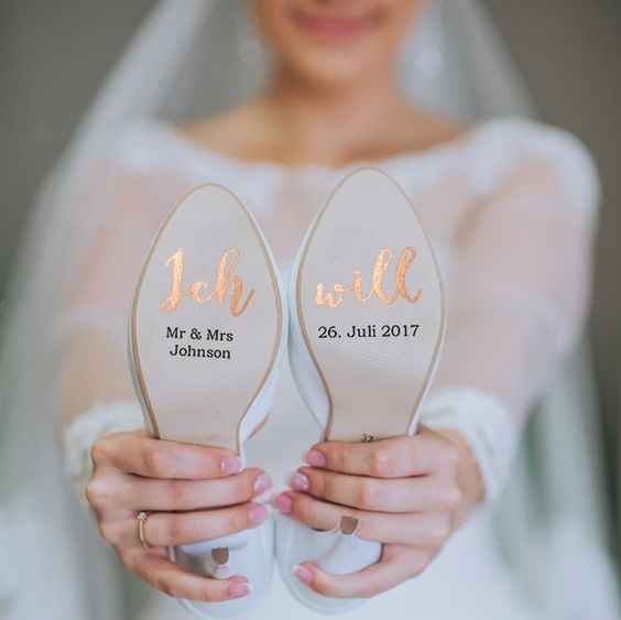 Mensaje suela zapatos de boda