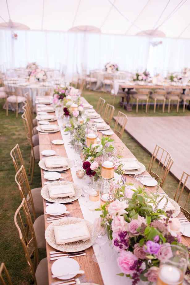 Decoración romántica de boda