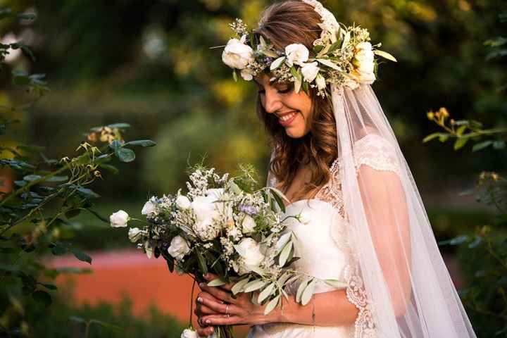 Novia vestida de blanco